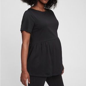 4/25$ Gap women’s maternity peplum tee- black- small